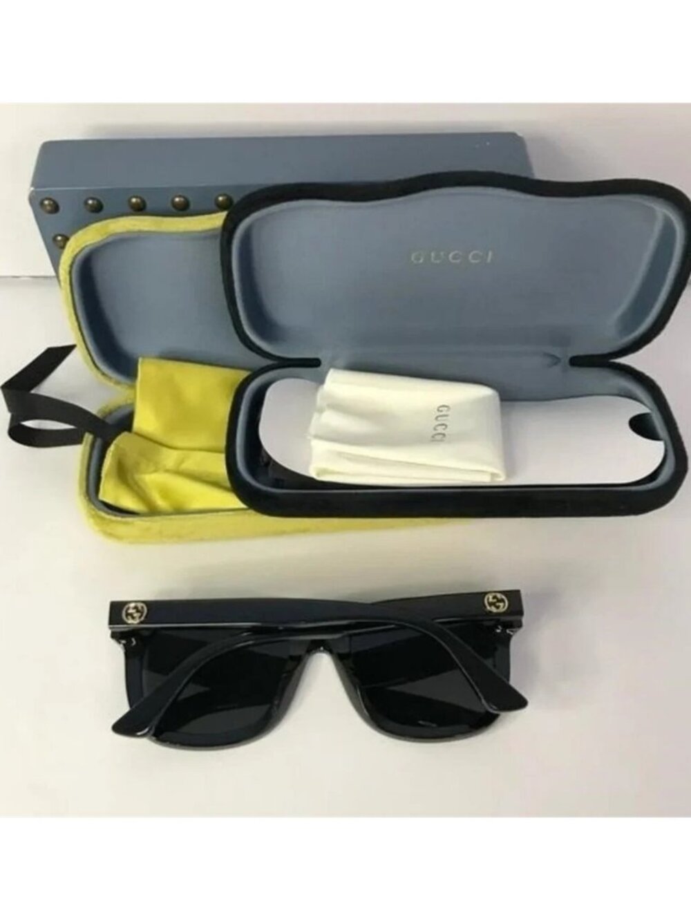 New - Gucci unisex Urban GG0326S GG/0326/S 001 Black Fashion Square Sunglasses… - Picture 5 of 12